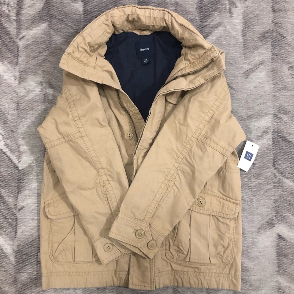 New Gap Kids Utility Jacket hood S/P 6-7